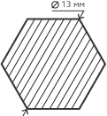 Шестигранник нержавеющий (пруток) 13 мм. 20Х13 горячекатаный, матовый